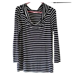 Esprit Black & White Stripe Cowl Top